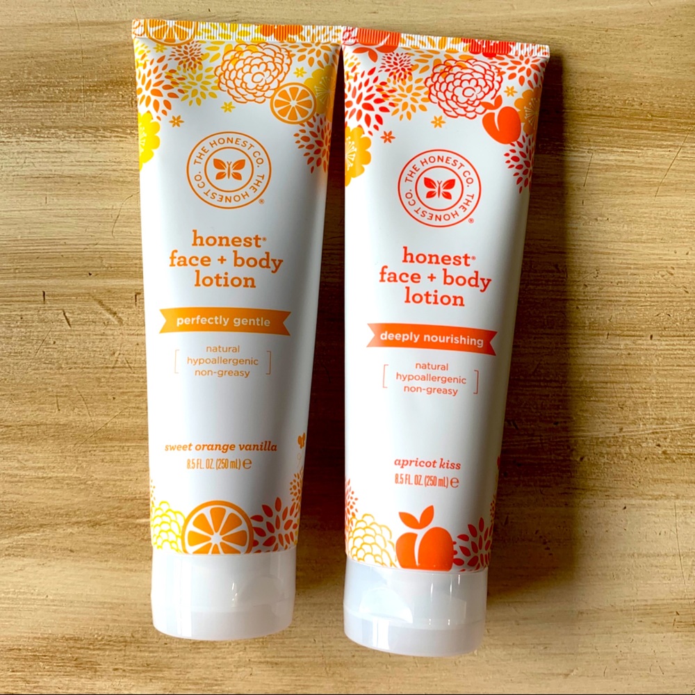2 The Honest Co Honest Face and Body Lotion 8.5 oz